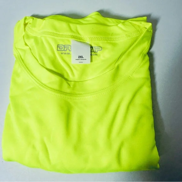 Driequip Dri-Fit All Sport Neon Yellow Short Sleeve T Shirt~ Size 2 XLarge New - Picture 4 of 7